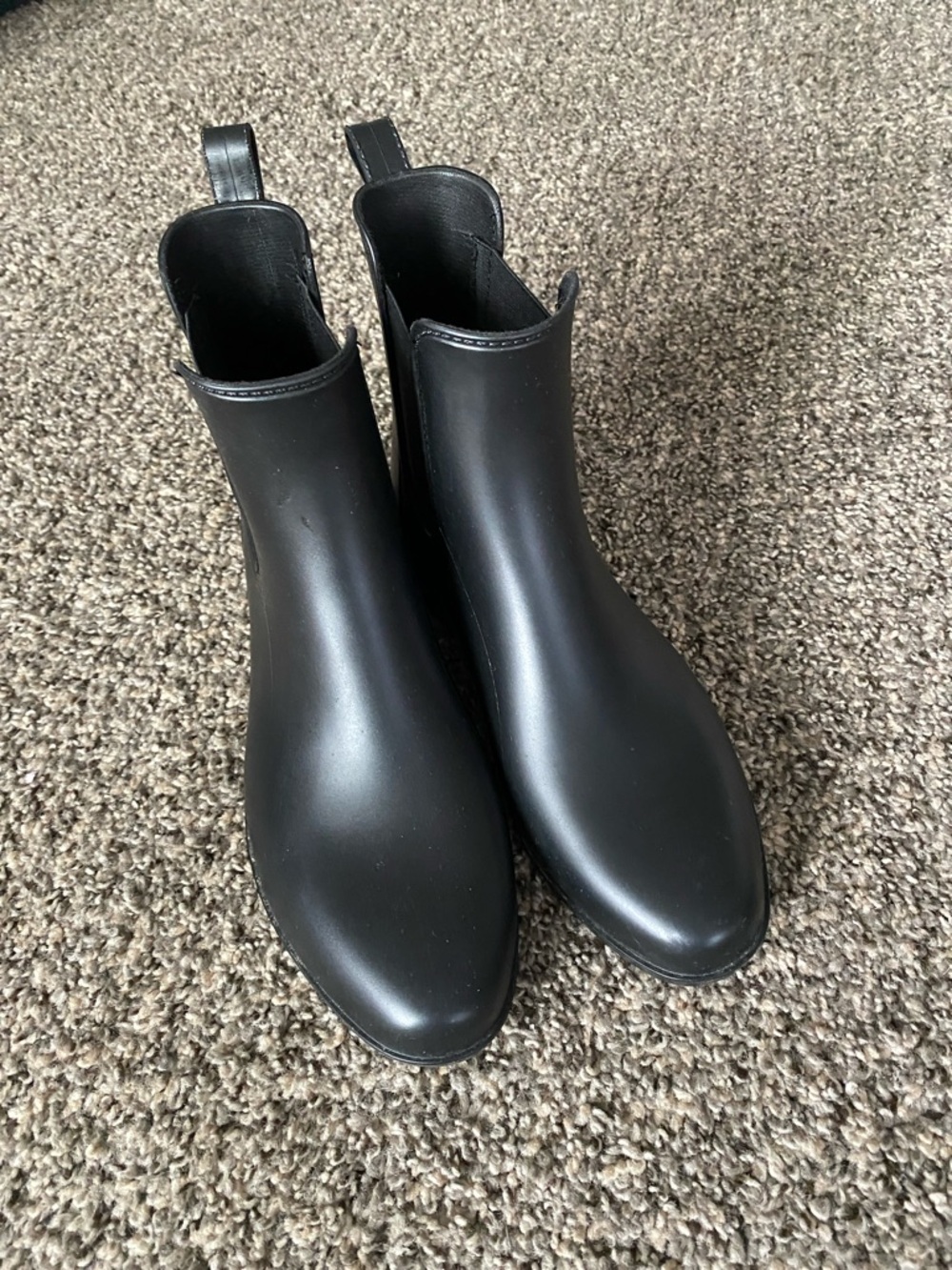 a new day Black Chelsea-Style Ankle Rain Booties